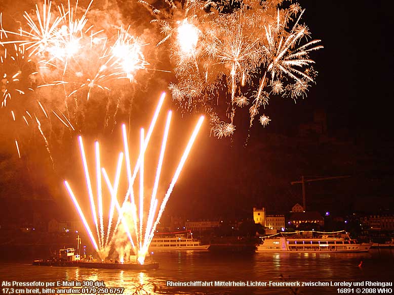 Rheinfahrt Mittelrhein-Lichter zum Rheinwiesenfest