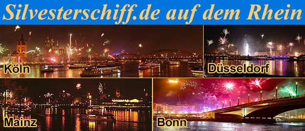 Silvesterfahrt.de Silvester auf dem Rhein bei Düsseldorf, Köln, Koblenz, Mainz und Boppard
